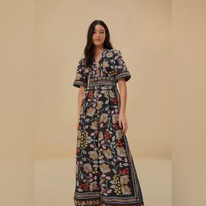 FARM Rio Black Floral Jumpsuit